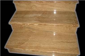 Travertine Noche Stairs/ Steps, Noce Brown Travertine Stairs