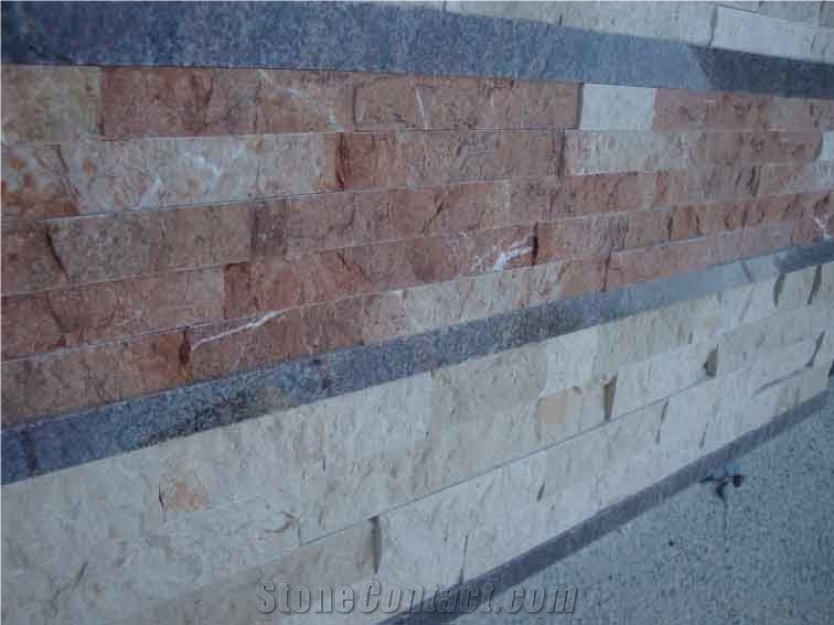 Cultural Stone Tiles, Romanit Pink Sandstone Cultured Stone, Pink Sandstone Stacked Stone Veneer