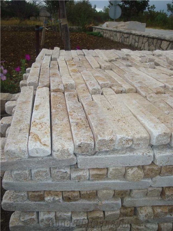 Cultural Stone, Yellow Travertine Cultured Stone