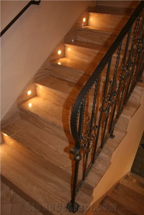 Exterior Stone, Beige Stairs & Steps