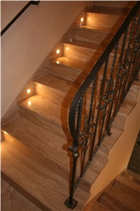 Exterior Stone, Beige Stairs & Steps