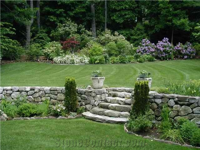 Exterior Stone, Beige Stairs & Steps