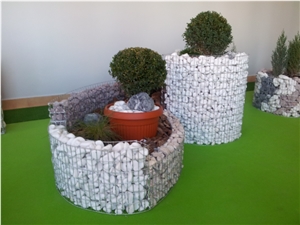 White Pebble Product, Garden Gabion
