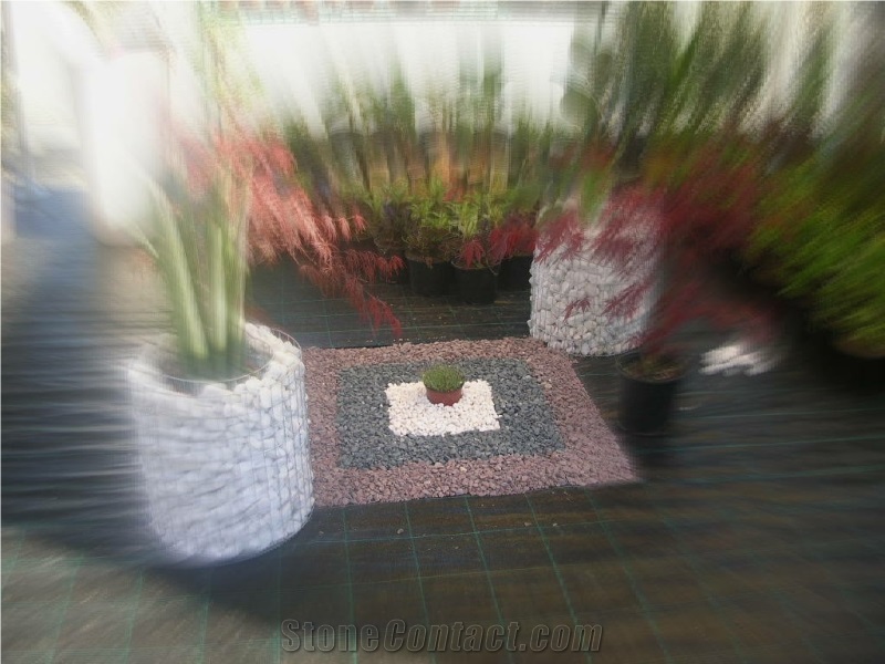 White Pebble Product, Garden Gabion