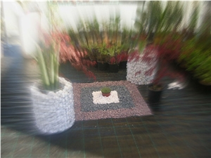 White Pebble Product, Garden Gabion