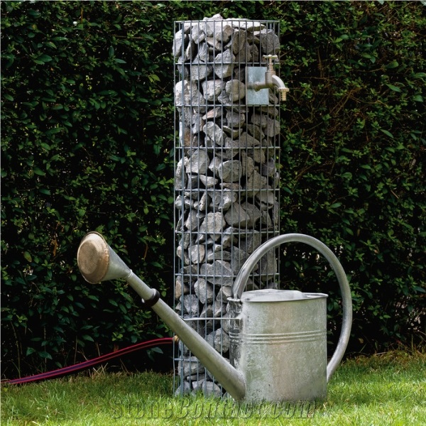 White Pebble Product, Garden Gabion