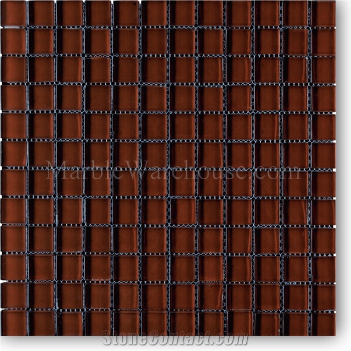 Brown Mirage Glass Mosaic Tile