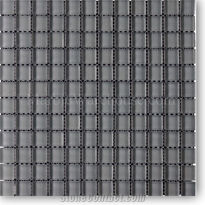 Grey Mirage Glass Mosaic Tile