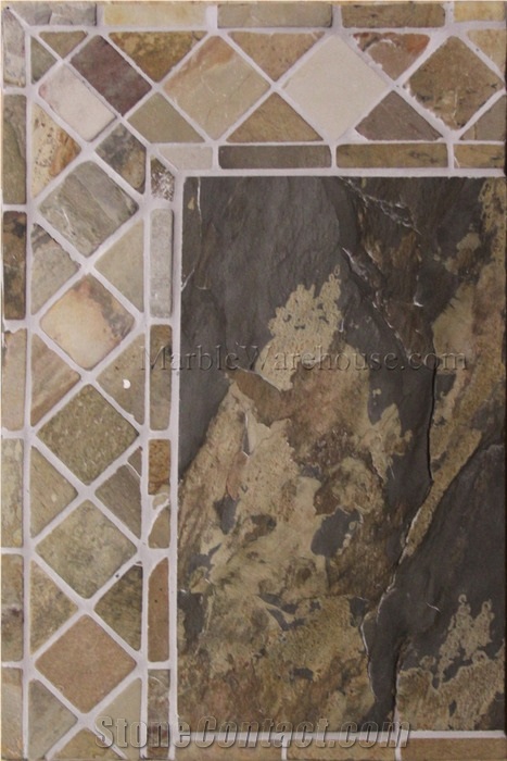 Indian Autumn Slate Border