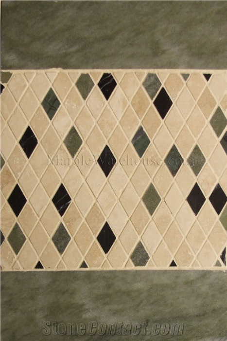 Mix Travertine & Marble Mosaic