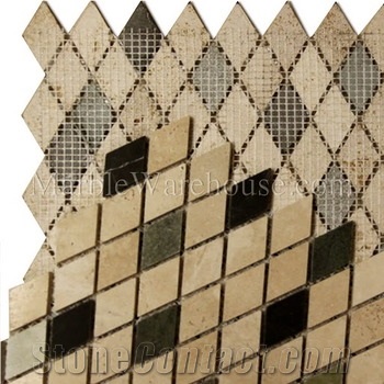 Mix Travertine & Marble Mosaic