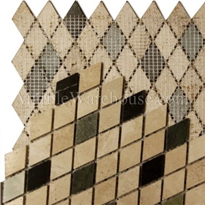 Mix Travertine & Marble Mosaic