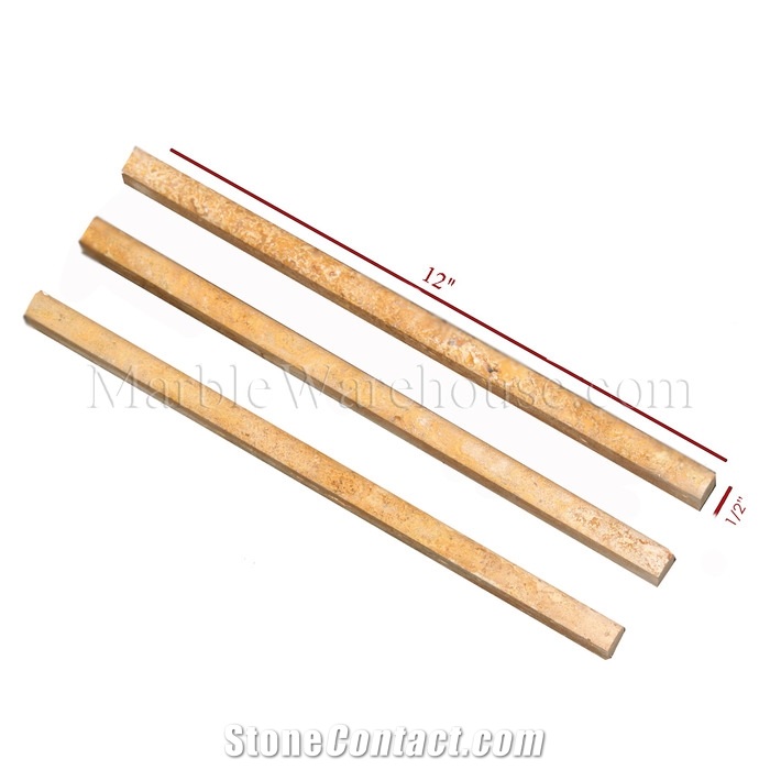 Yellow Travertine Pencil Liner