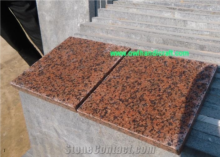 Indian New Red Granite, Ruby Red Granite, Owl Red Granite, Indian New Ruby Red Granite Pavers