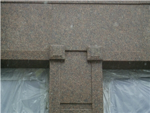 Facade with Flower Of Ukraine Granite