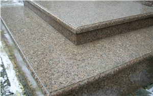 Facade with Flower Of Ukraine Granite