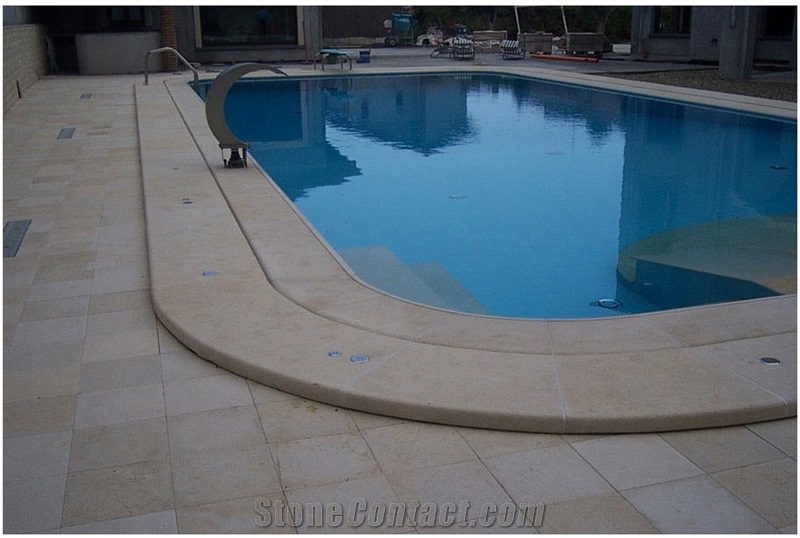 Avorio Avola Limestone Pool Coping, Pavement