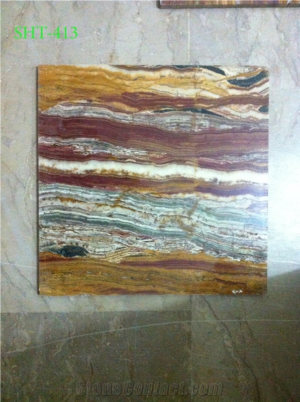 Multi Green Cross Cut Onyx Tiles, Pakistan Green Onyx