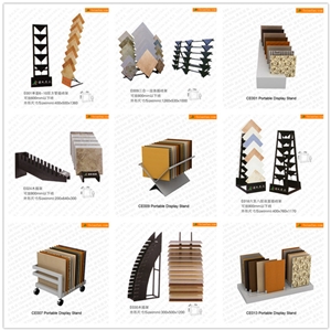 E059 Marble Stone Metal Floor Tree Display Stand for Ceramic Tile