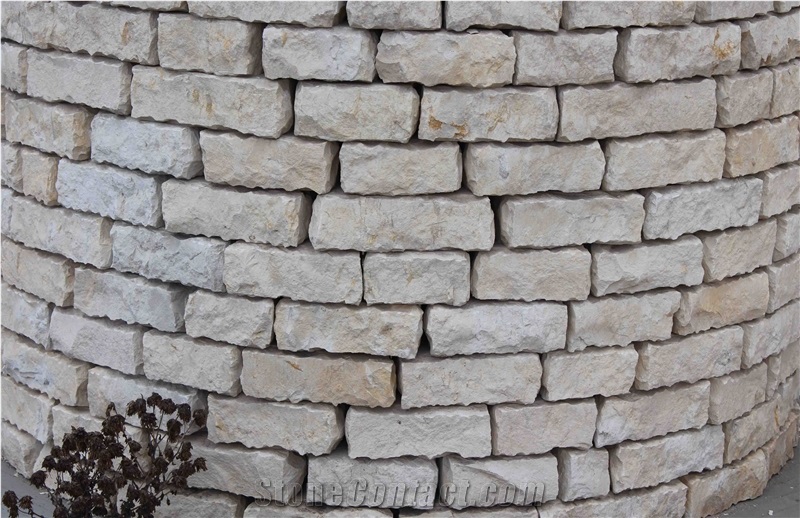 Vratza Beige Limestone Masonry, Building, Waling
