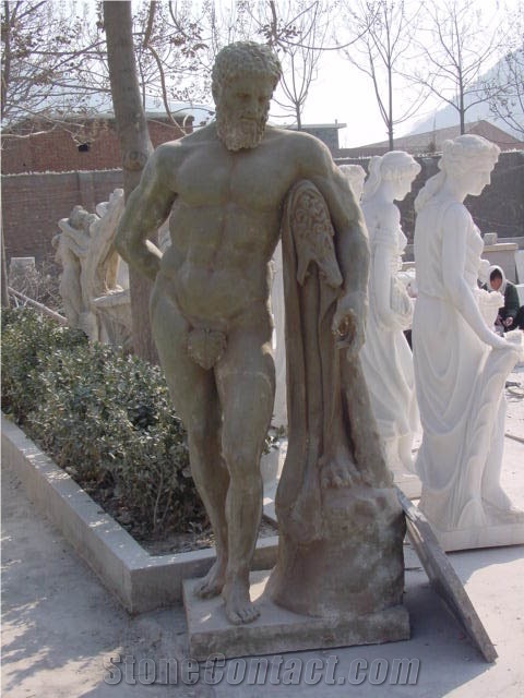 Granite Human Sculptures Granite Statue, Sx Brown Granite Sculptures
