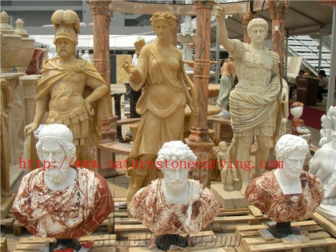 Sculpture Statue Marble Carving, Beijing Beige Marble Sculptures