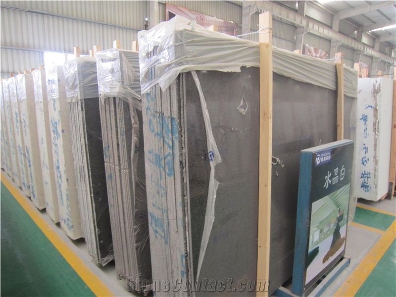 Chinese Black Quartz Stone Slabs