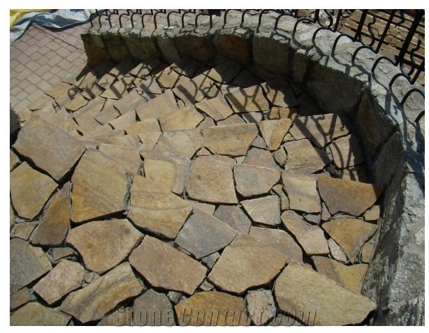 German Light Brown Limestone Irregular Wall Stone