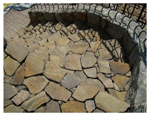 German Light Brown Limestone Irregular Wall Stone