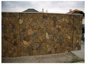 Sandstone Hungarian - Light Brown Flagstone Walling