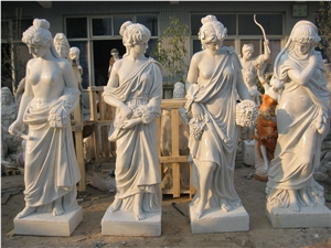 White Marble Four Season Goddess Statue