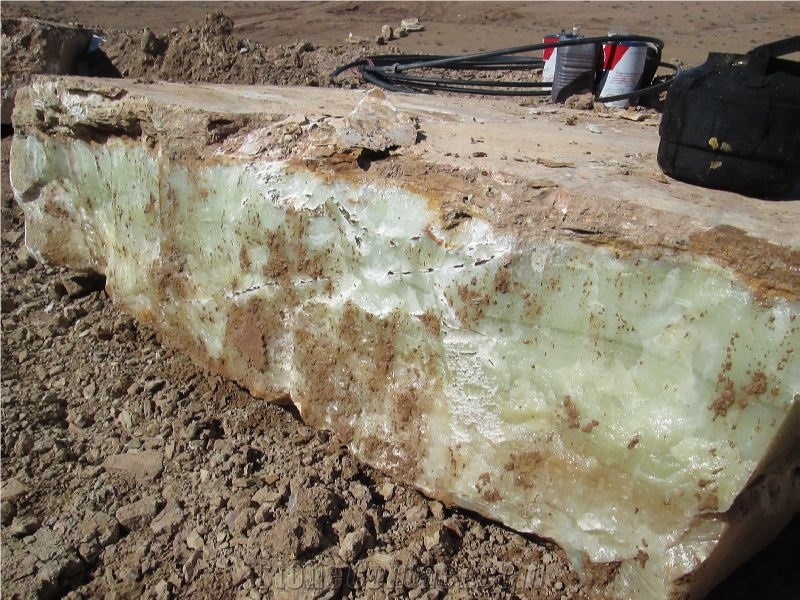 Light Green Onyx Block, Iran Green Onyx