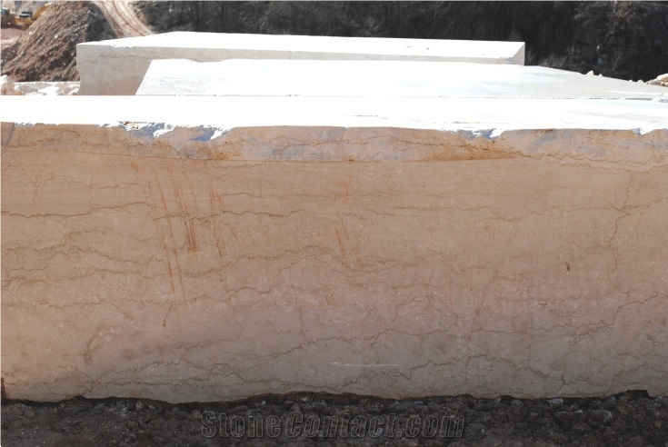 Botticino Semiclassico Marble Block, Beige Marble Blocks