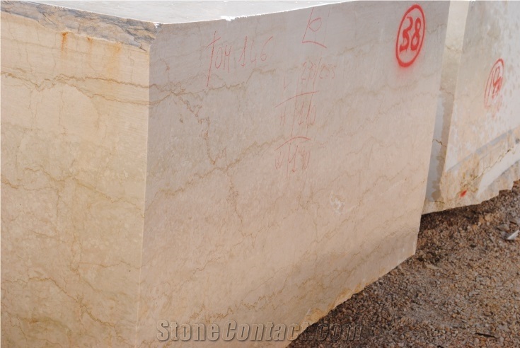 Botticino Semiclassico Marble Block, Beige Marble Blocks