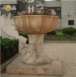 Carved Sandstone Planters/Flowerpots, Custom Marble Flowerpots