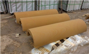 Yellow Sandstone Columns Construction Stone