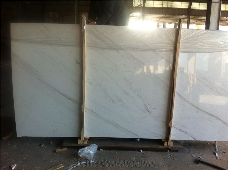 Volakas White Marble Slabs, Greece White Marble