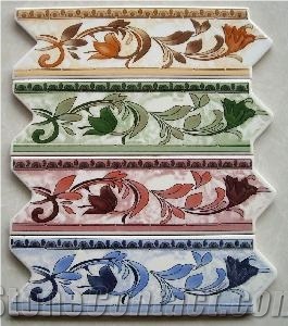 Ceramic Border Lines,Arrow Interlock Listello