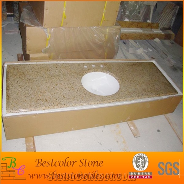 G682 Granite Bath Tops with Sink, Sunset Gold Vanity Tops