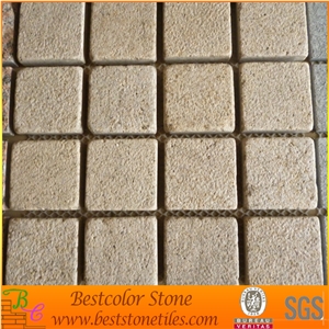 G682 Granite Tumble Finished Cobble Stone in Cube Sharp on Meshed Tile G682 Granite Tumble Finished Cobble Stone in Cube Sharp on Meshed Tile