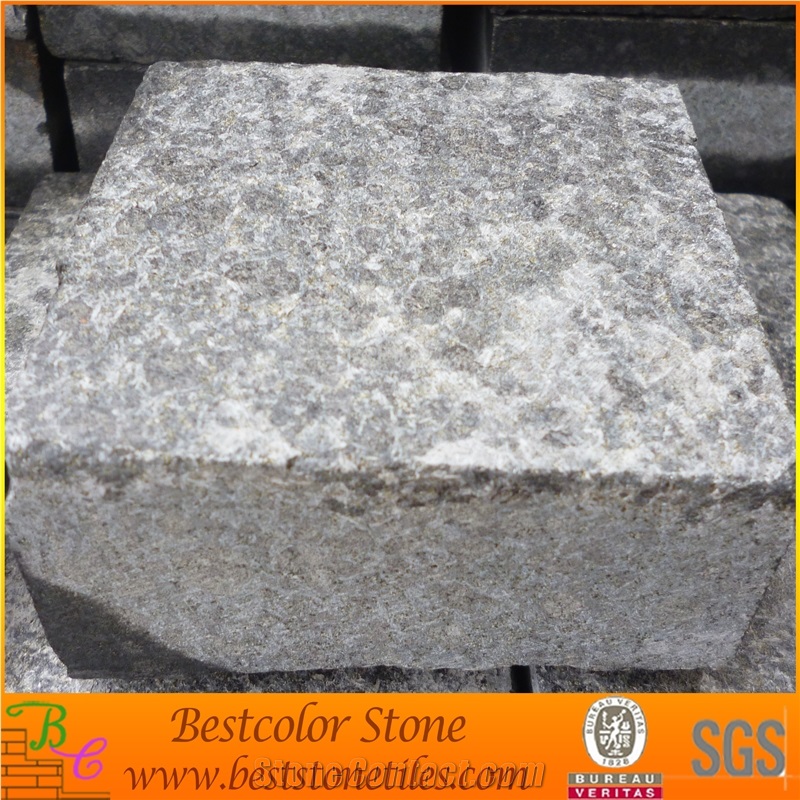 G684 Cobble Stone, Black Granite Kerbstone, Black Paving Stone