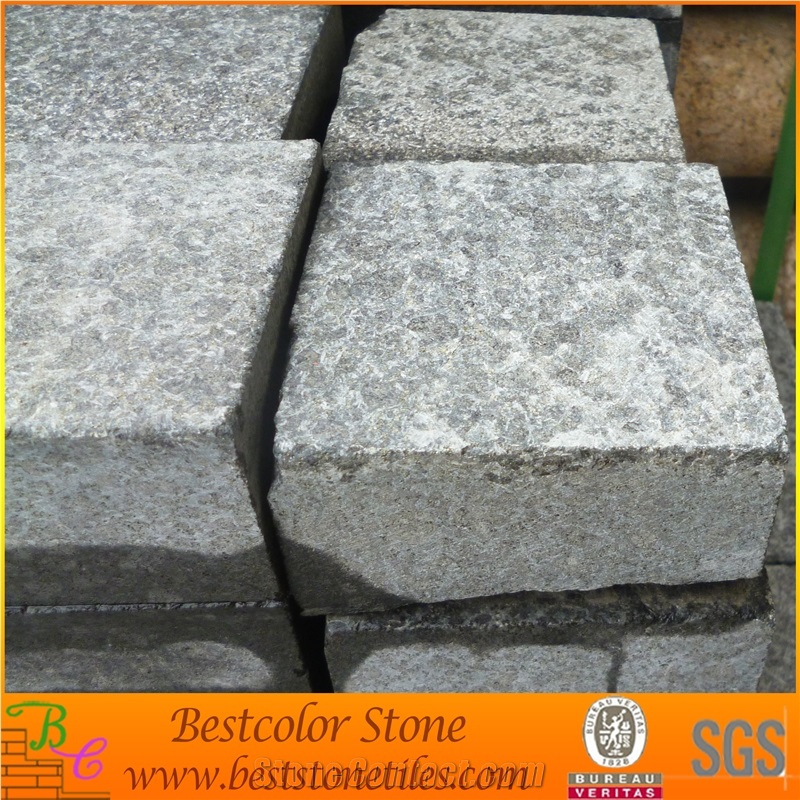 G684 Cobble Stone, Black Granite Kerbstone, Black Paving Stone