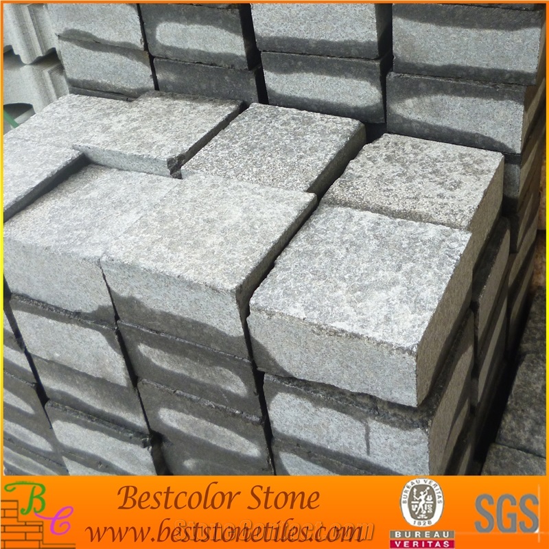 G684 Cobble Stone, Black Granite Kerbstone, Black Paving Stone