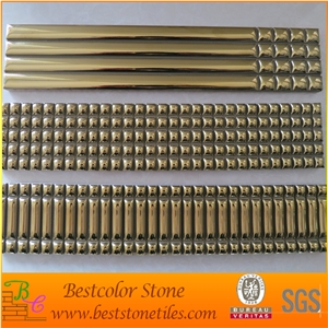 Golden Silver Ceramic Border Tile 3x30cm 4x30cm, Lilac Border, Lilac Ceramic Tiles