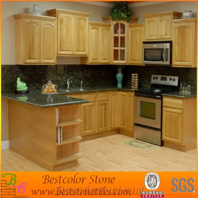 Granite Kitchen Countertop and Island Top, Chengde Green Granite Kitchen Tops Design