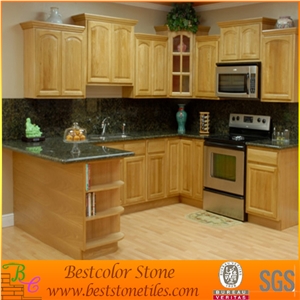 Granite Kitchen Countertop and Island Top, Chengde Green Granite Kitchen Tops Design