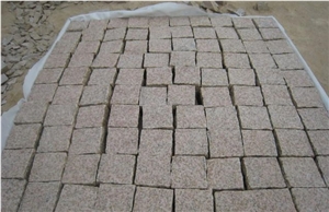 G350 Yellow Granite Cobble Stone, Cube Stone