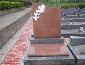 Red Granite Grave Tombstone, Monument