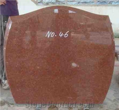 Red Granite Grave Tombstone, Monument