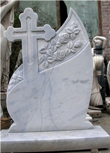 White Marble Carving Tombstone, Headstone,Monument